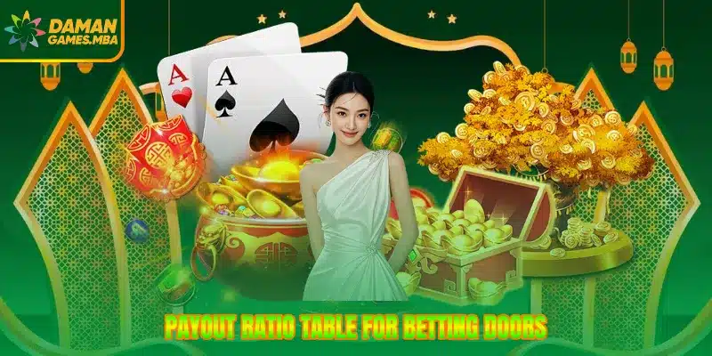 Payout ratio table for betting doors