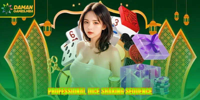 Professional dice shaking sequence