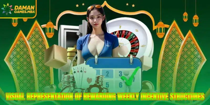 Visual representation of rewarding weekly incentive structures